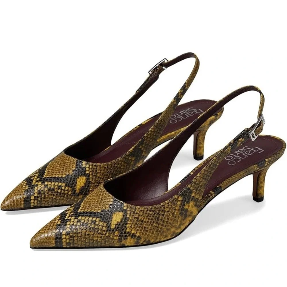 Franco Sarto Snakeskin Kate‎ Slingback Pump Size 6.5